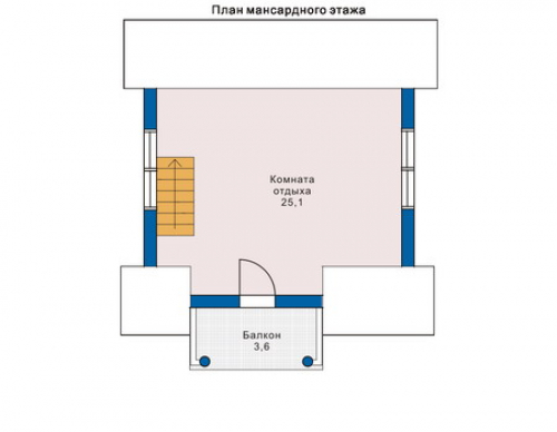 План мансардного этажа дома 10-68