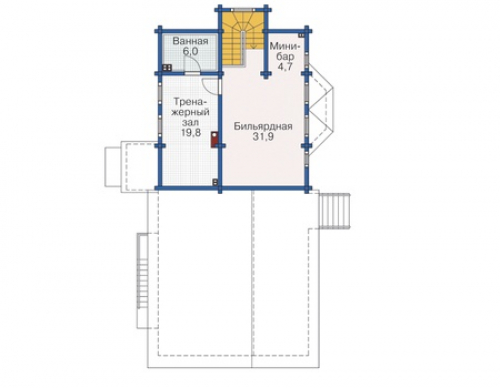 План мансардного этажа дома 12-21