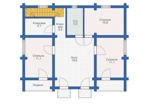 План мансардного этажа дома 12-31