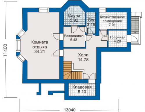 План цокольного этажа дома 30-27