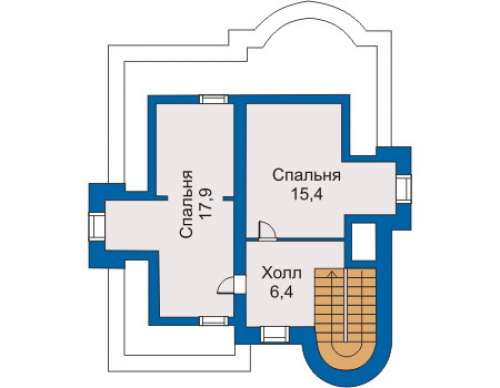 План мансардного этажа дома 30-31