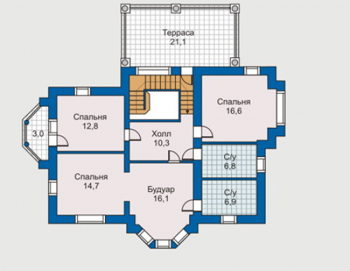 План второго этажа дома 30-37