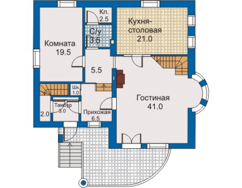 План первого этажа дома 30-47
