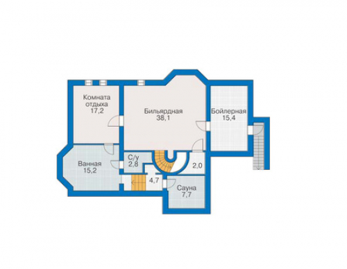 План цокольного этажа дома 30-63