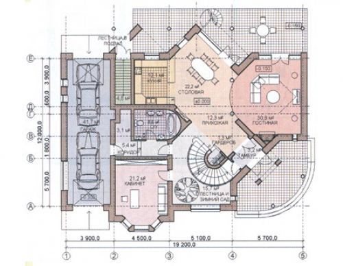 План первого этажа дома 31-07