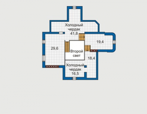План мансардного этажа дома 31-26