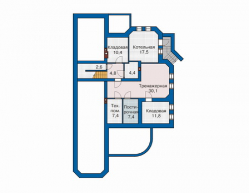 План цокольного этажа дома 31-41