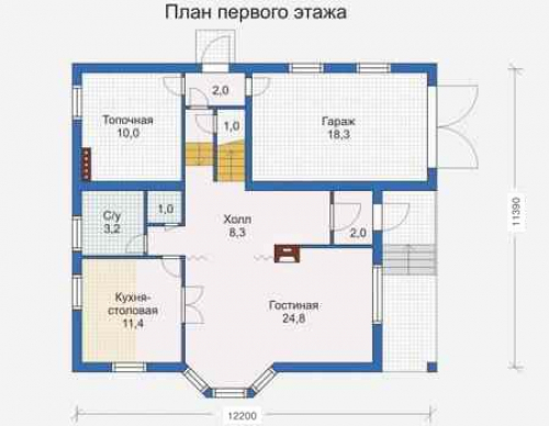 План первого этажа дома 31-45