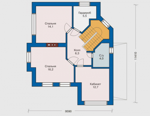 План второго этажа дома 31-64