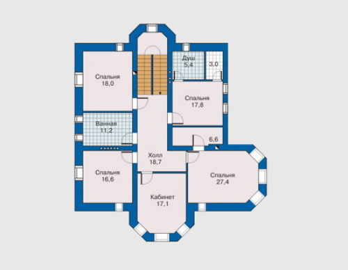 План второго этажа дома 31-78