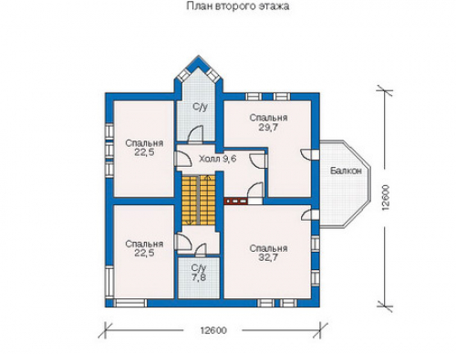 План второго этажа дома 31-97