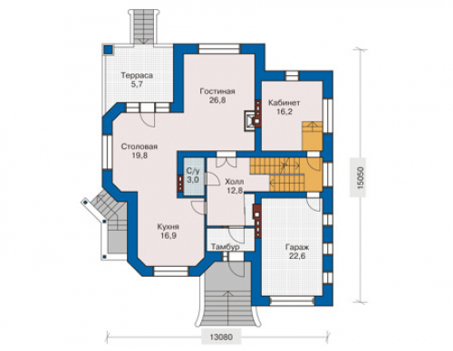 План первого этажа дома 32-00