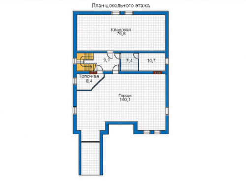 План цокольного этажа дома 32-11