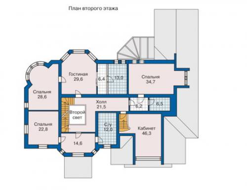 План второго этажа дома 32-12