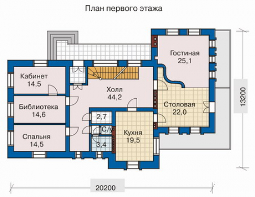 План первого этажа дома 32-33