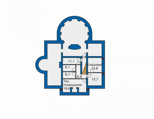 План цокольного этажа дома 32-76