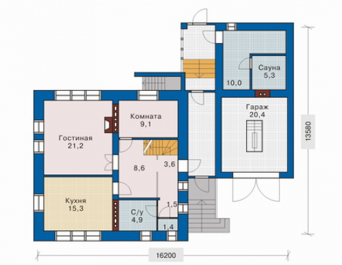 План первого этажа дома 32-95