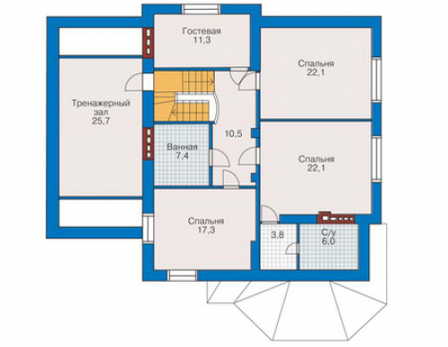 План второго этажа дома 32-96