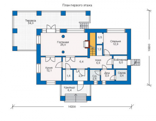 План первого этажа дома 33-23