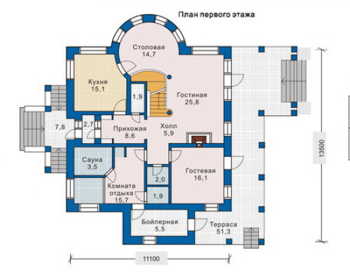 План первого этажа дома 33-24