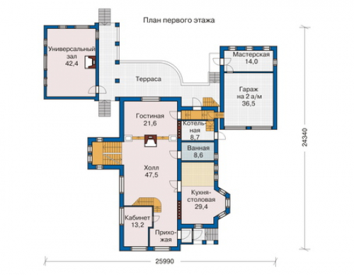 План первого этажа дома 33-48
