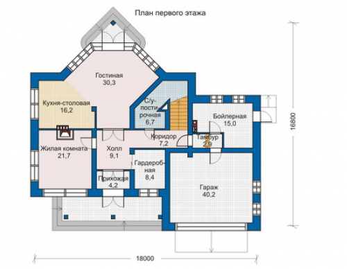 План первого этажа дома 33-77