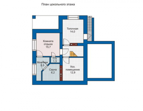 План цокольного этажа дома 33-83
