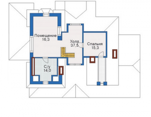 План мансардного этажа дома 35-10