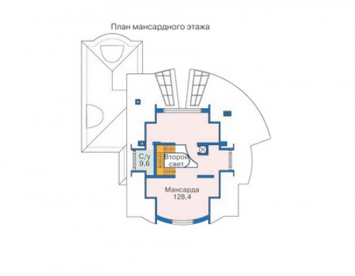 План мансардного этажа дома 35-33