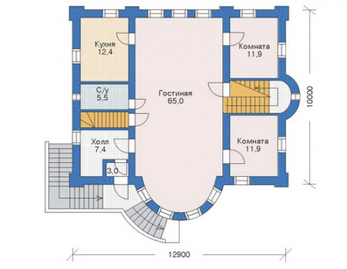 План первого этажа дома 35-47