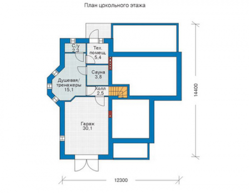 План цокольного этажа дома 35-69