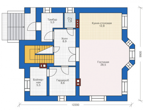 План первого этажа дома 38-81