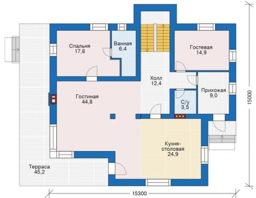 План первого этажа дома 39-42