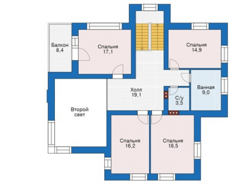 План второго этажа дома 39-42