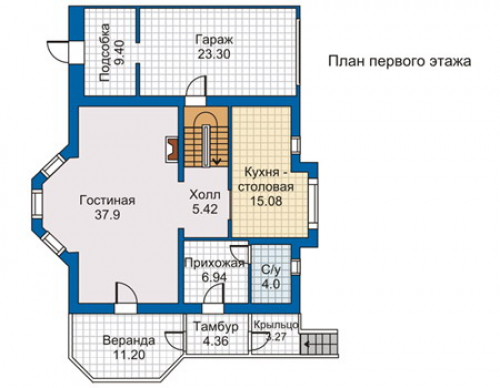 План первого этажа дома 50-10