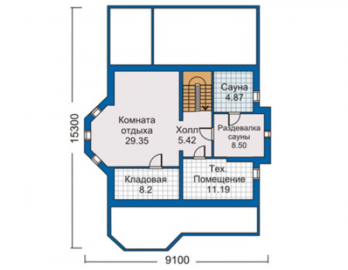 План цокольного этажа дома 50-10