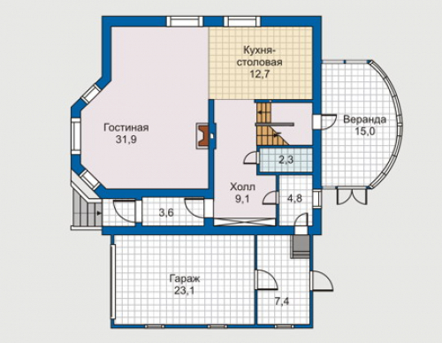 План первого этажа дома 50-11