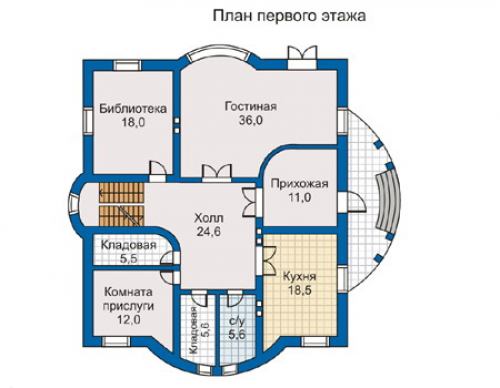 План первого этажа дома 50-13