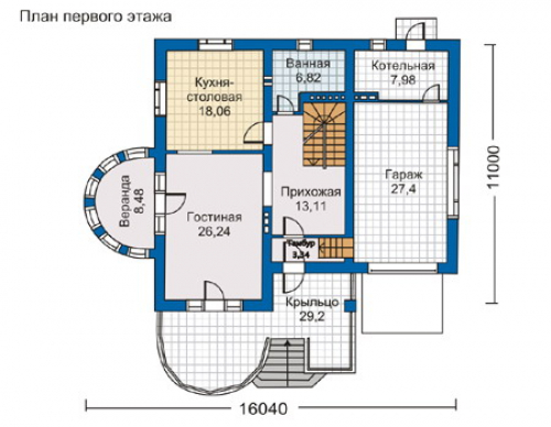 План первого этажа дома 50-21