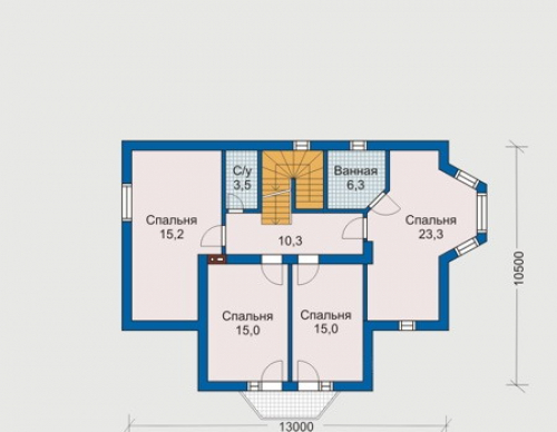 План второго этажа дома 50-62