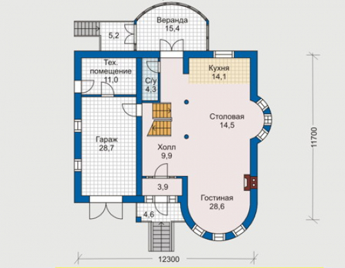 План первого этажа дома 50-66