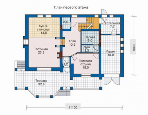 План первого этажа дома 50-92