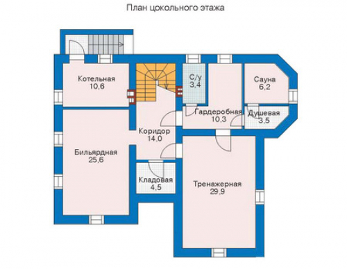 План цокольного этажа дома 52-36