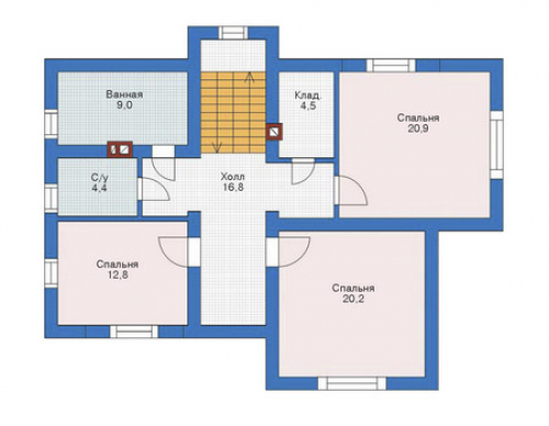 План мансардного этажа дома 52-59