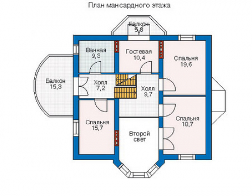 План мансардного этажа дома 52-60