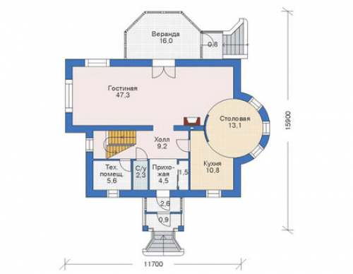 План первого этажа дома 52-62