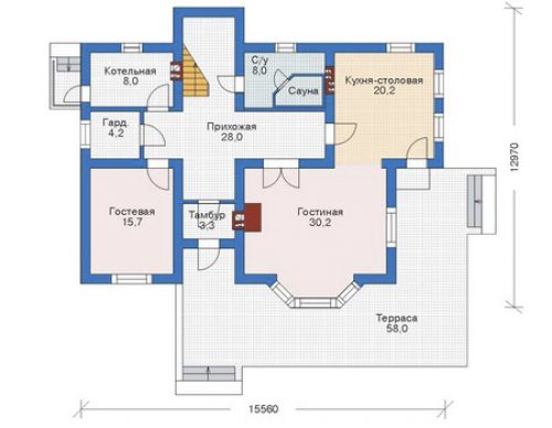 План первого этажа дома 52-73