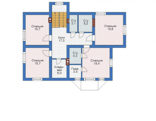План второго этажа дома 52-73