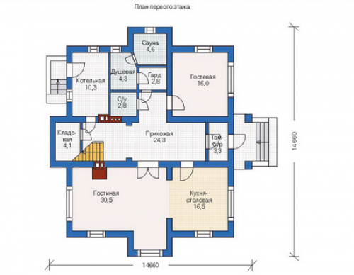 План первого этажа дома 53-33