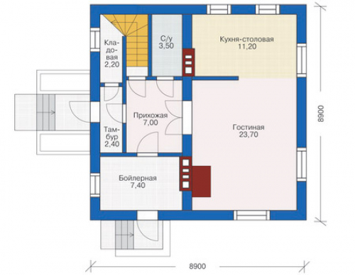 План первого этажа дома 53-47